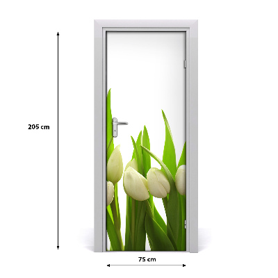 Sticker de porte Tulipes blanches
