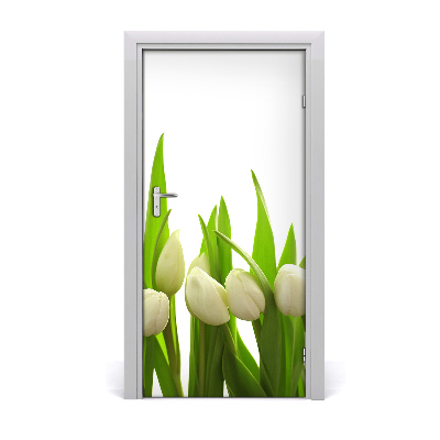 Sticker de porte Tulipes blanches
