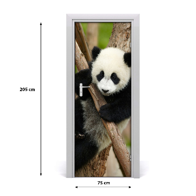 Sticker porte Panda dans un arbre