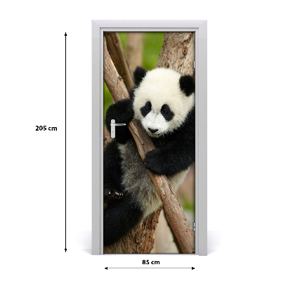 Sticker porte Panda dans un arbre