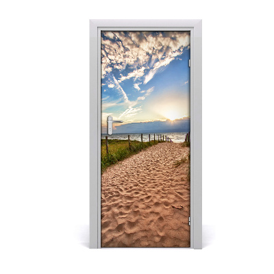 Autocollant de porte Le chemin de la plage