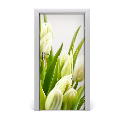 Sticker de porte Tulipes blanches