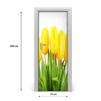Sticker de porte Tulipes jaunes