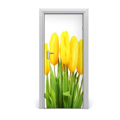 Sticker de porte Tulipes jaunes