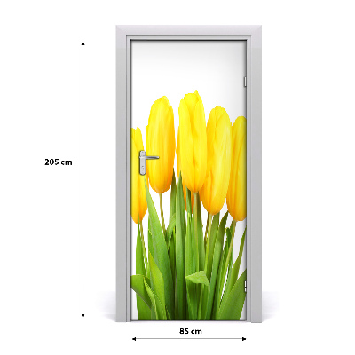 Sticker de porte Tulipes jaunes