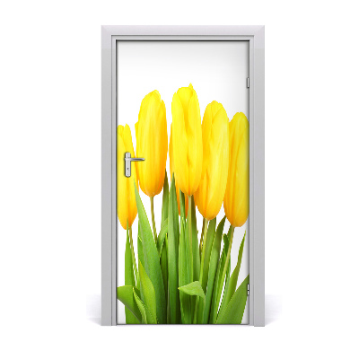 Sticker de porte Tulipes jaunes