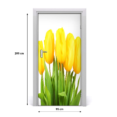 Sticker de porte Tulipes jaunes