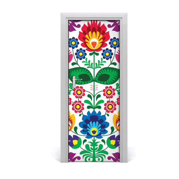 Autocollant de porte Motif ethnique