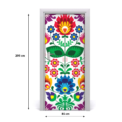 Autocollant de porte Motif ethnique