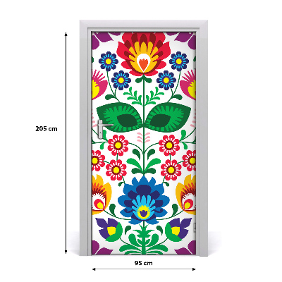 Autocollant de porte Motif ethnique