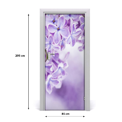 Sticker de porte Fleurs lilas