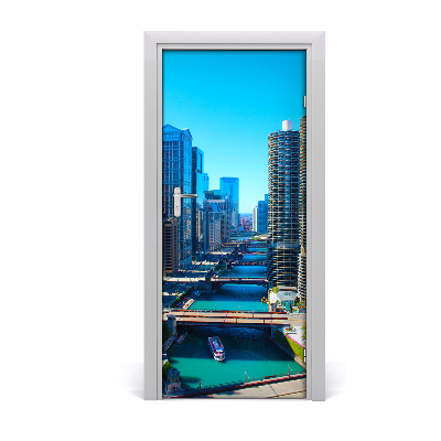 Autocollant porte Chicago river
