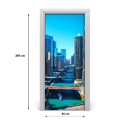 Autocollant porte Chicago river