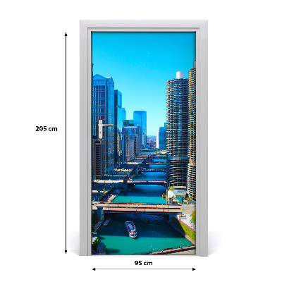 Autocollant porte Chicago river