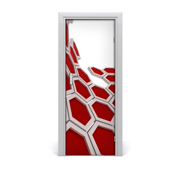 Sticker porte Abstraction 3d