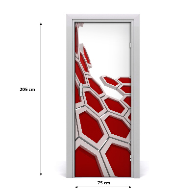 Sticker porte Abstraction 3d