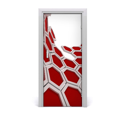 Sticker porte Abstraction 3d