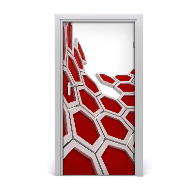 Sticker porte Abstraction 3d