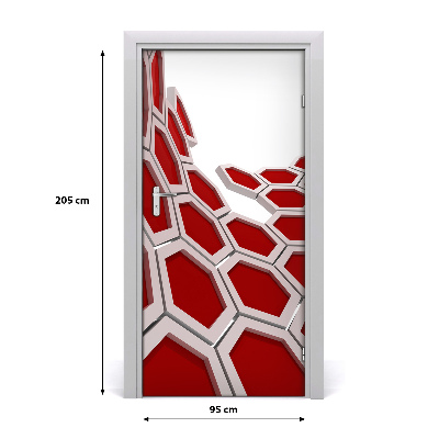 Sticker porte Abstraction 3d