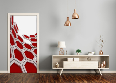 Sticker porte Abstraction 3d