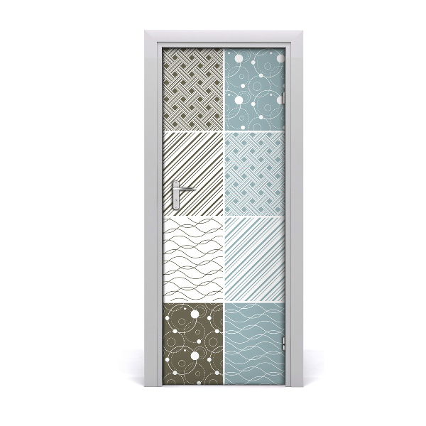 Sticker porte Motifs géométriques