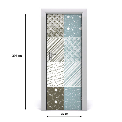 Sticker porte Motifs géométriques