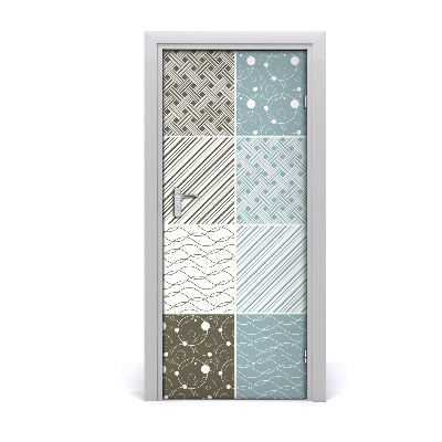 Sticker porte Motifs géométriques