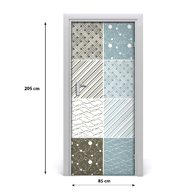 Sticker porte Motifs géométriques