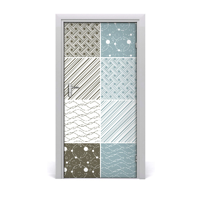Sticker porte Motifs géométriques