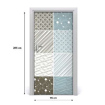 Sticker porte Motifs géométriques