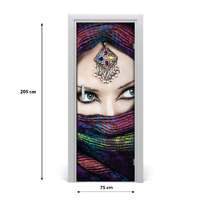 Stickers porte interieur Femme indienne