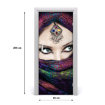 Stickers porte interieur Femme indienne