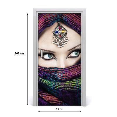Stickers porte interieur Femme indienne