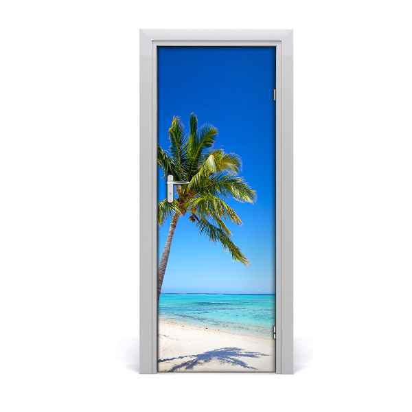Autocollant de porte Plage tropicale