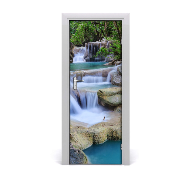 Autocollant de porte Chute d'eau thaïlande