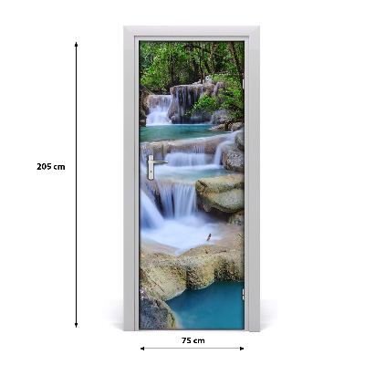 Autocollant de porte Chute d'eau thaïlande