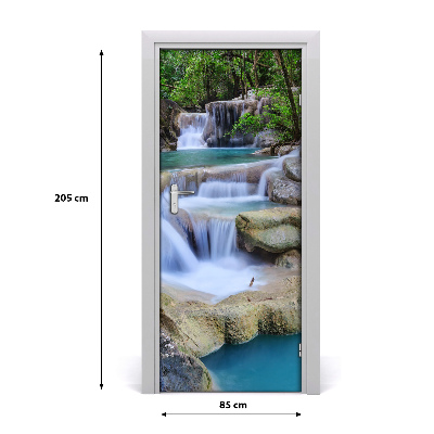 Autocollant de porte Chute d'eau thaïlande