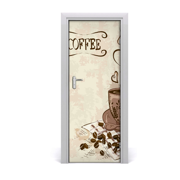 Stickers porte interieur Café aromatique