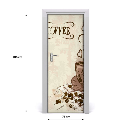Stickers porte interieur Café aromatique