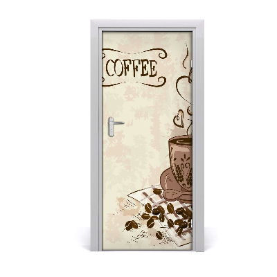 Stickers porte interieur Café aromatique