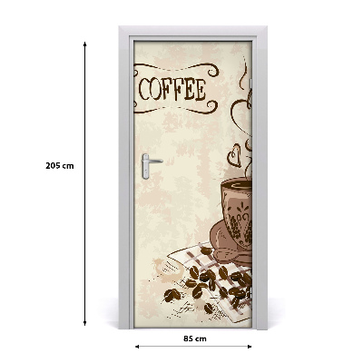 Stickers porte interieur Café aromatique
