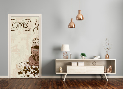 Stickers porte interieur Café aromatique