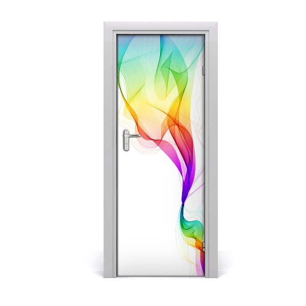Sticker porte Abstraction couleur