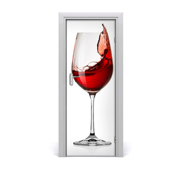 Autocollant de porte Vin rouge