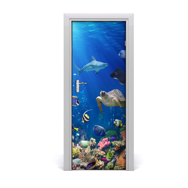 Sticker porte Récif de corail