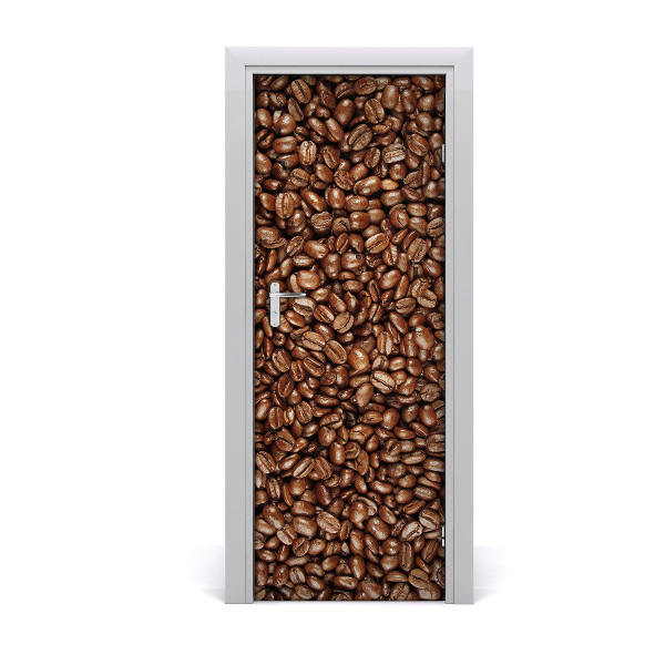 Autocollant de porte Grains de café