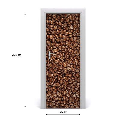 Autocollant de porte Grains de café