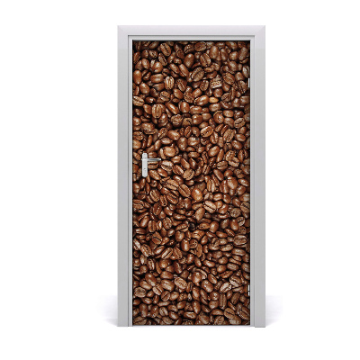Autocollant de porte Grains de café