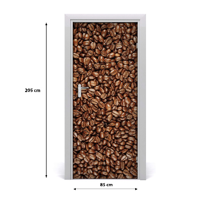 Autocollant de porte Grains de café
