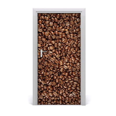Autocollant de porte Grains de café